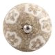 White Floral Crackle Ceramic Wine Stopper